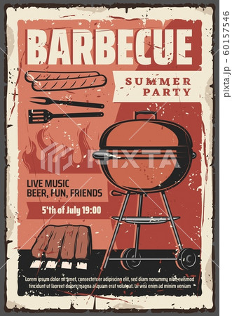 Barbecue sausages and meat grill summer party Barbecue sausages and meat grill summer party 60157546