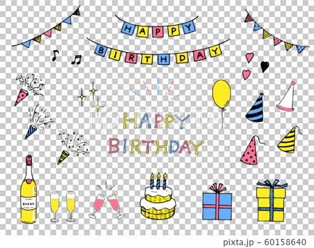 ハッピーバースディ　アイコン　カラー　トライアド 60158640