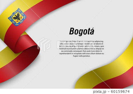 Waving ribbon or banner with flag Department of Waving ribbon or banner with flag Department of 60159674