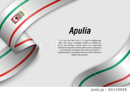Waving ribbon or banner with flag Region of Italy Waving ribbon or banner with flag Region of Italy 60159698
