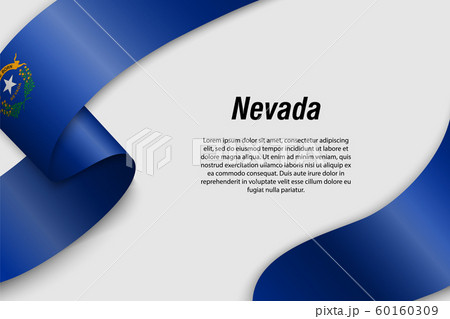 Waving ribbon or banner with flag 60160309