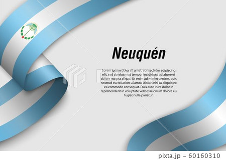 Waving ribbon or banner with flag Province of 60160310
