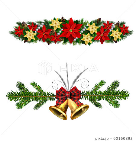 Vector Christmas Fir Decoration isolated 60160892