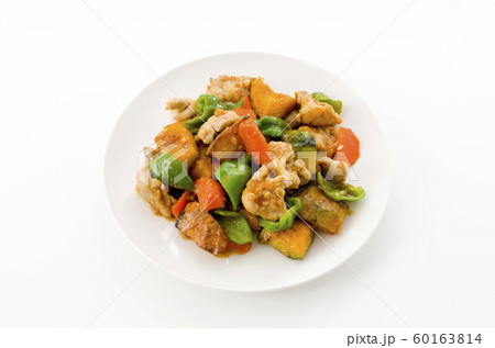 鶏肉と南瓜の黒酢炒め 60163814