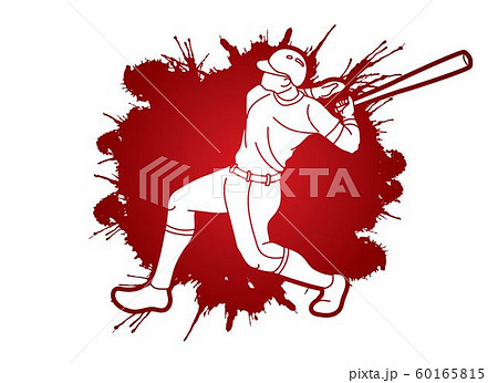 Baseball player action cartoon sport graphic vector. 60165815