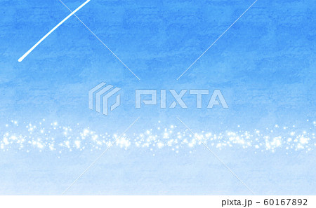 飛行機雲と白色のまっすぐな線状のキラキラと爽やかな水色の抽象的な背景イメージ素材のイラスト素材