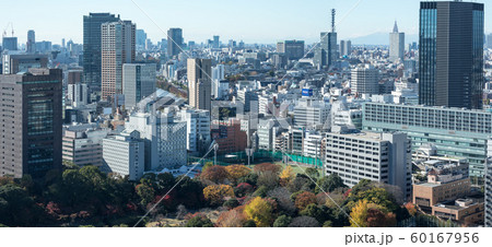 (東京都-都市風景)ラウンジから望む後楽園側風景 60167956