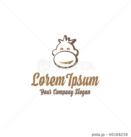 Simple monkey head logo template design. Vector Simple monkey head logo template design. Vector 60168258