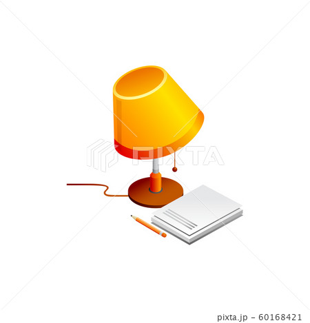 lamp and book pencil. Vector Illustration Isolated 60168421