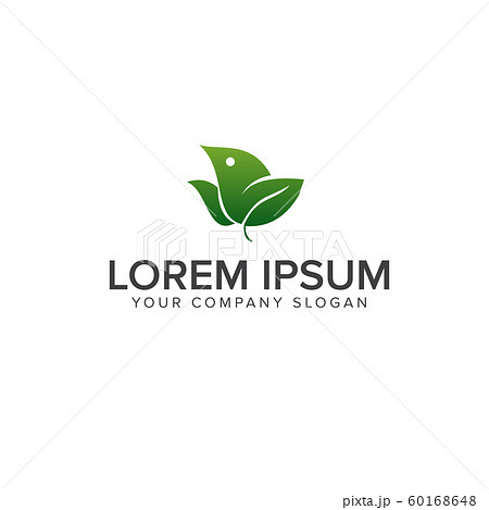 green bird logo. nature logo design concept 60168648
