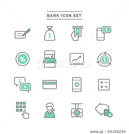 BANK ICON SET BANK ICON SET 60169294