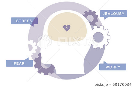 ストレス　感情　うつ病 60170034