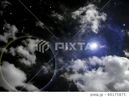 galaxy in a free space. 3D rendering 60175875