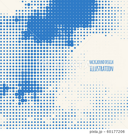 Halftone illustration. Blue color Brachure. 60177206