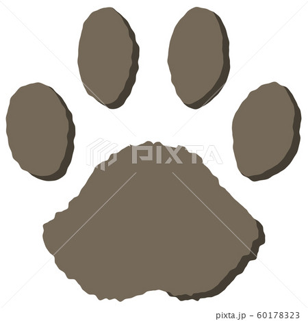 犬の足跡のイラスト素材