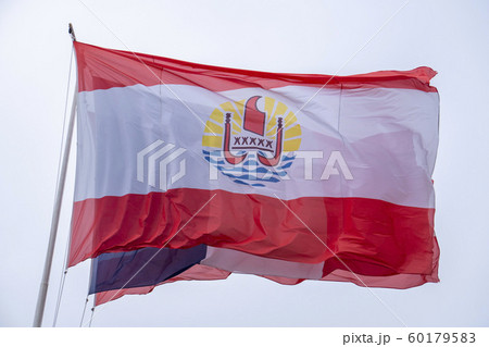 french polynesia waving flag in Bora Bora french polynesia waving flag in Bora Bora 60179583