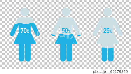 女性的身體和水位的插圖 60179829