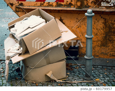 Garbage In Front of A Garbage Container In Berlin, Germany 60179957