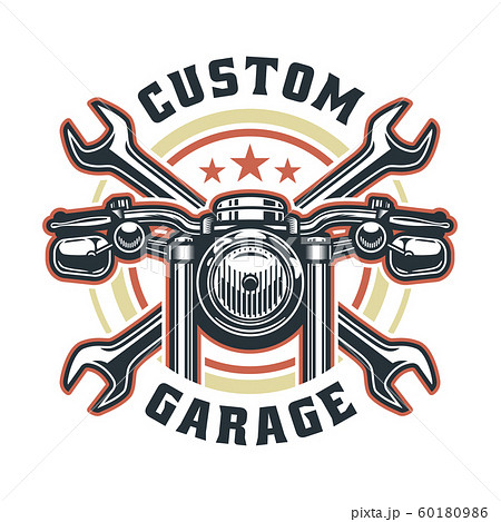 Vintage motorcycle logo template, vector retro 60180986