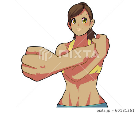 ヨガ ストレッチ２ 黒人女性 Yoga stretch 2 black woman 60181261