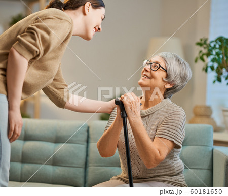 Happy patient and caregiver Happy patient and caregiver 60181650