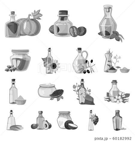 Isolated object of nutrition and organics logo. Collection of nutrition and glass vector icon for stock. 60182992
