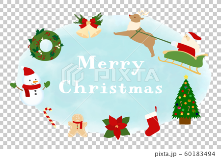 クリスマス用水彩イラストと手書き文字のイラスト素材 60183494 Pixta