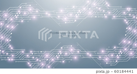 Computer motherboard vector background with circuit board electronic elements. Electronic texture for computer technology, engineering concept. Motherboard computer generated abstract illustration 60184441