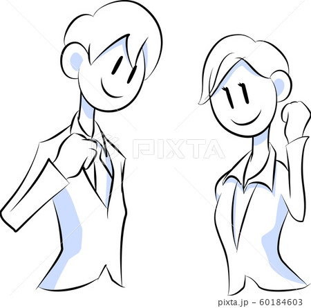 ビジネスマン イラスト:就活 新人 フレッシュ 60184603