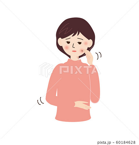 人物素材（女性）-花粉症（皮フのかゆみ）2 60184628