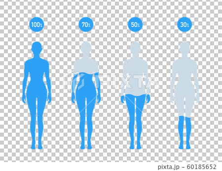 Diagram of moisture content of human body female 60185652