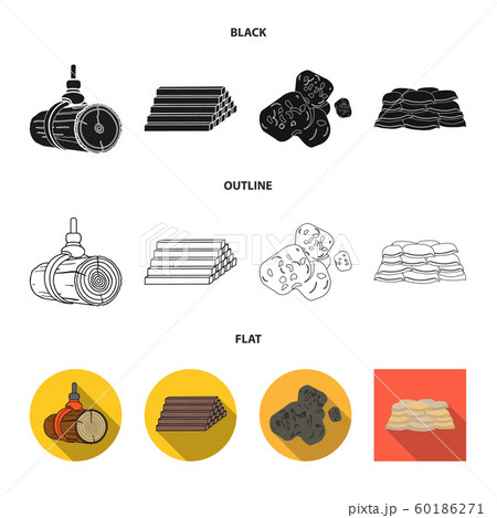 Isolated object of material and cement logo. Collection of material and house vector icon for stock. 60186271