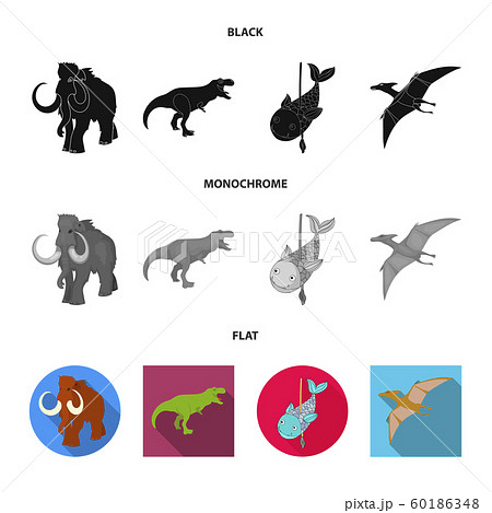 Vector design of animal and character symbol. Set of animal and ancient stock symbol for web. 60186348
