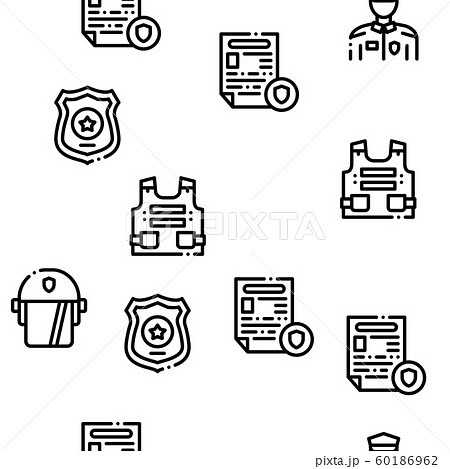 Police Department Seamless Pattern Vector 60186962