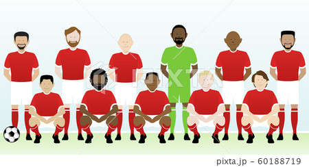 football soccer team in red 60188719