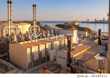 Marsaxlokk. Delimara main power station at sunset. 60189311