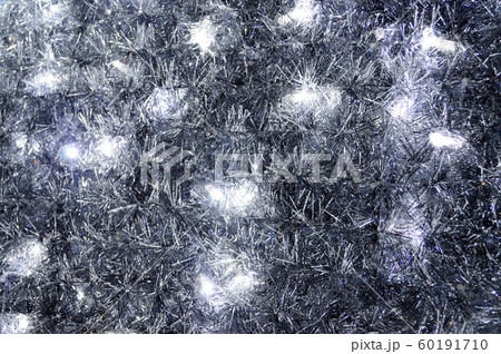 Christmas silvery, fluffy tinsel, garland with  60191710