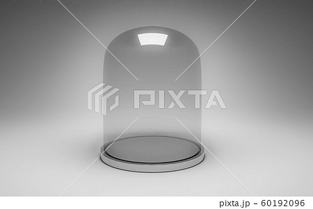 shiny glass ball dome sphere for product presentation on modern tablet 3d render illustration shiny glass ball dome sphere for product presentation on modern tablet 3d render illustration 60192096