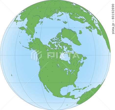 Earth globe with focused on North Pole 60192690