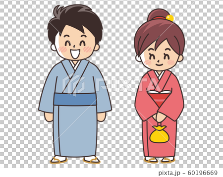 Premium Vector  Man and woman wearing traditional japanese