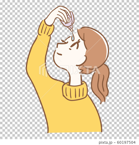 A woman representing an eye drop 60197504
