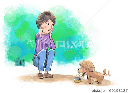 ペット 犬 子犬のイラスト素材