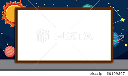 Border template with stars in space background Border template with stars in space background 60199807