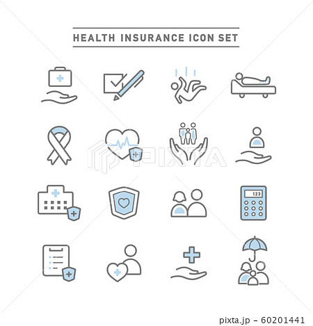 HEALTH INSURANCE ICON SET 60201441
