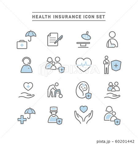 HEALTH INSURANCE ICON SET 60201442