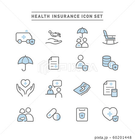 HEALTH INSURANCE ICON SET 60201448