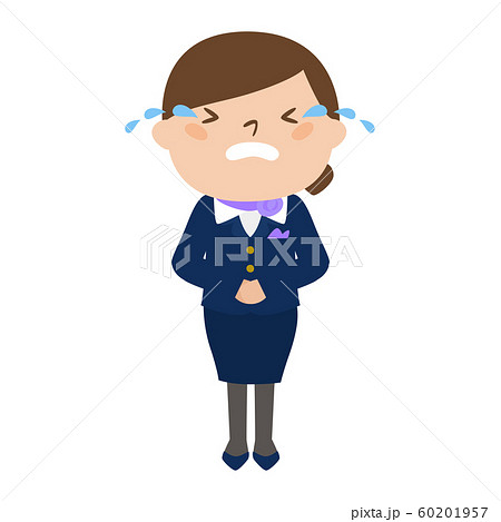 職種のイラスト 女性の 涙を流して 泣いている女性 のイラスト素材 職種のイラスト 女性の 涙を流して 泣いている女性 のイラスト素材