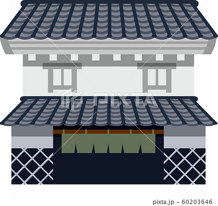 日本 家屋 イラストのイラスト素材