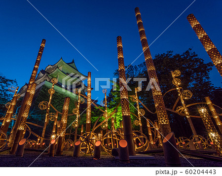 伊賀上野 お城のまわり ライトアップ 60204443