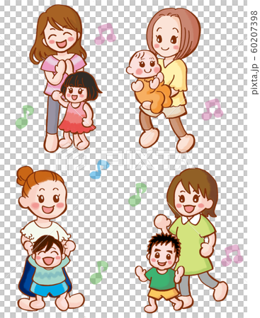 Ritomic Parent And Child Set Stock Illustration
